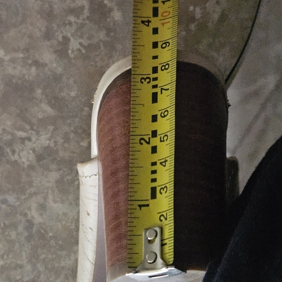 Patricia Nash Shelli Leather Floral Pattern Beige Slip On High Heal Shoes Size 9 - Picture 8 of 8